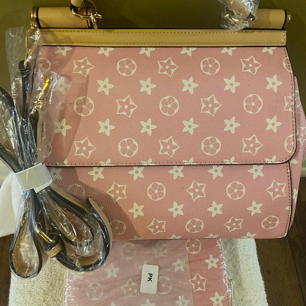 Pink Women's Bag with wallet